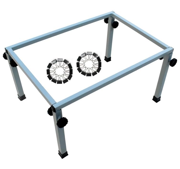 SS Mart Box Type Aari Stand 24 X 16-inch Size with 24 Clips | Aari Embroidery Rectangular Stand | Alternative for Hoops | 2 levelers for Sturdy Legs | Frameless aari Stand-image-30