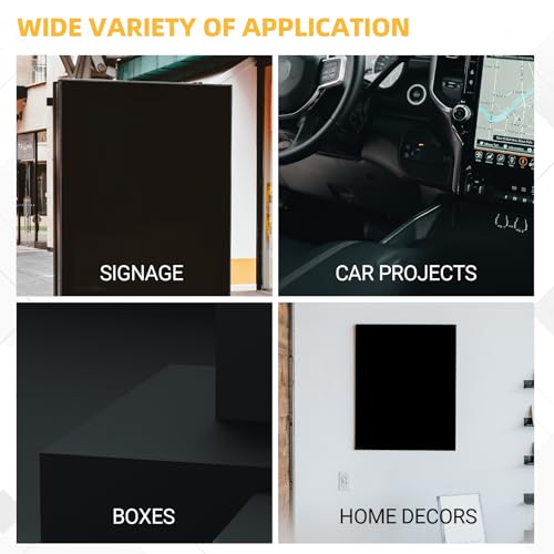 Image of CALPALMY (8-Pack) Black ABS Plastic Sheet 1 /4 inch (6mm) Thick - 8 inch x 12 inch Textured ABS Sheet - Bendable Plastic for Crafts and DIY Decors - Matte Back Surfaces