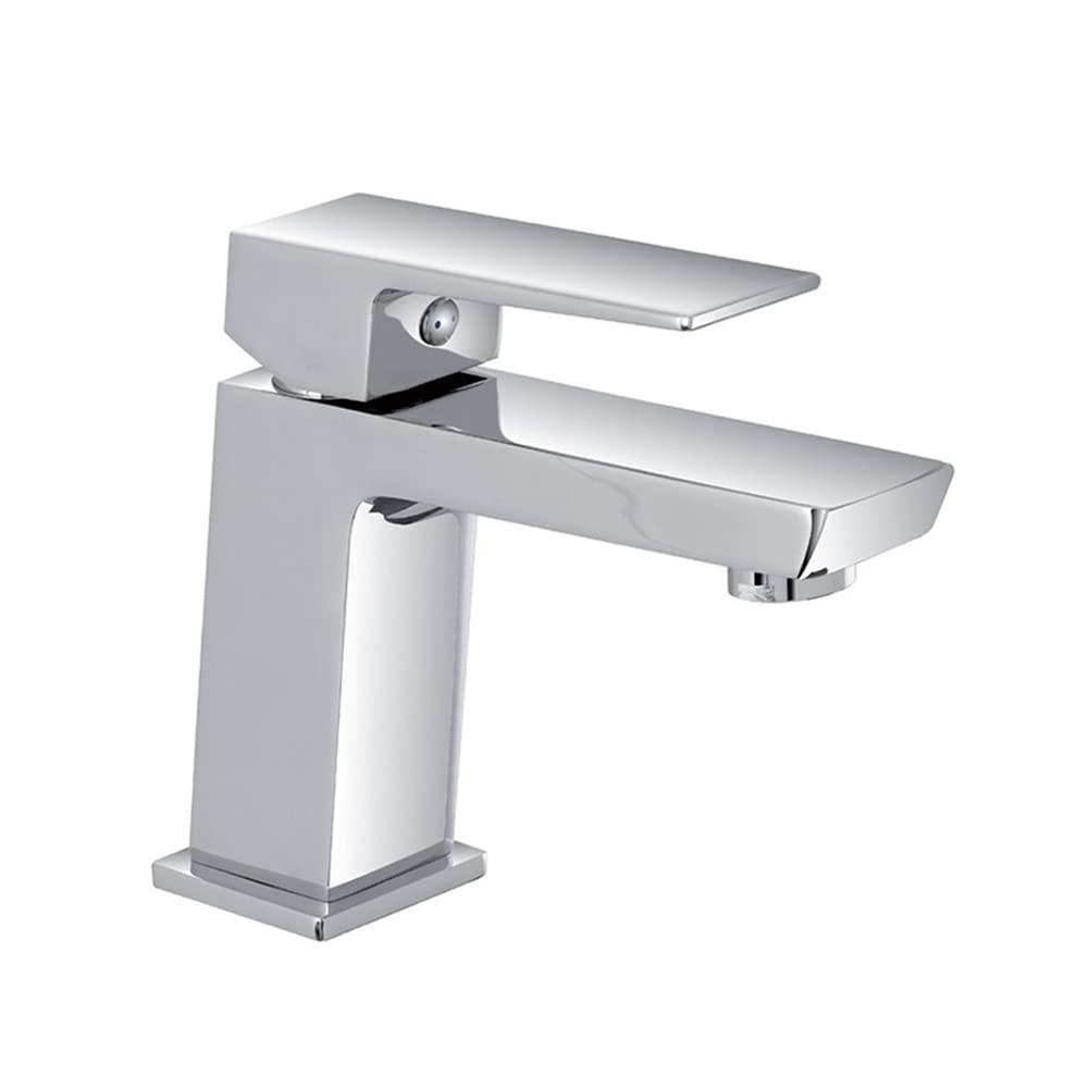 Set rubinetti miscelatori lavabo e bidet cromati, scarico click clack incluso, serie Kubo (Set Lavabo e Bidet)
