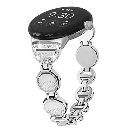 �L���L���o���h ���f�B�[�X Google Pixel Watch�Ή� �h���b�V�[�N���X�^���E�H�b�`�o���h �u���X���b�g �_�C�������h���^���X�e�����X�X�`�[���X�����X�g���b�v���X�g�o���h Google Watch�p(�V���o�[)