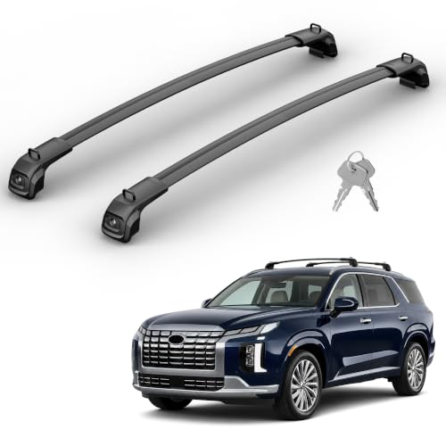 Image of 360Lbs Roof Rack Cross Bars Compatible with Hyundai Palisade 2019-2025 | SE SEL XRT Limited Calligraphy, Heavy Duty Aluminum Roof Rails Crossbars Rooftop Luggage Racks Cargo Carrier