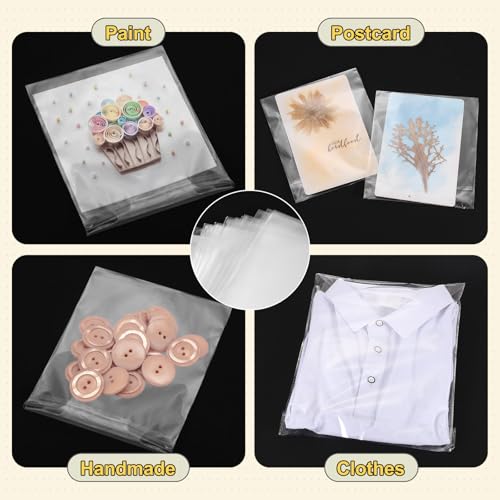 QUARKZMAN 9x 6 Säurefreie Bildhülle, 50er Packung Kristallklare Fotohüllen Aufbewahrungstaschen Transparente Versiegelungstasche für 5x 7 Kunstdrucke, Bilder, Fotos, Rahmenmatten Matten