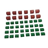 QUXVUIS Hotel Game Replacement Aumenta la diversión con 12 Casas Rojas y 32 Casas Verdes. Piezas de Juego diseñadas para Jugadores entusiastas. Suplemento de Piezas Hotel plástico.