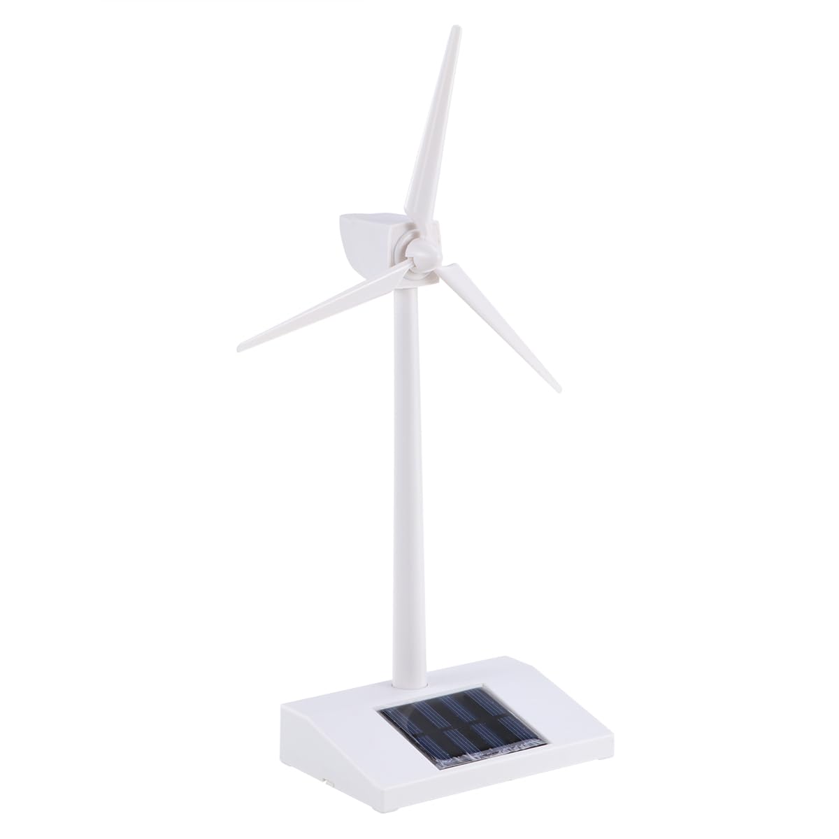 Abaodam Solar Windmill Toy Desktop Turbine Model Wind Turbine for Boys and Girls Solar Powered Windmills Abs Plastics White Educational Set