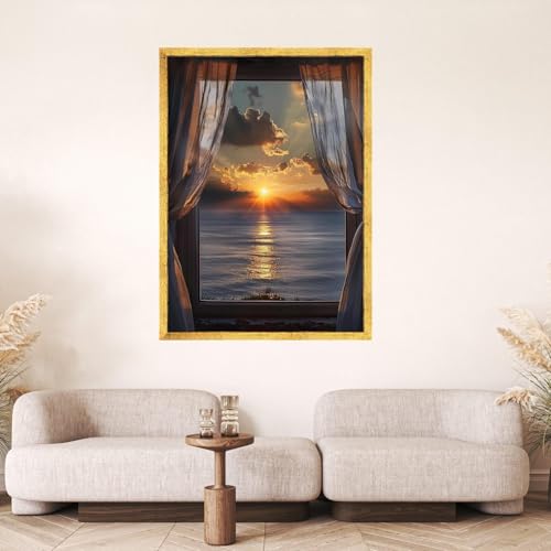 Toile coucher de soleil océan : Ambiance zen à la maison