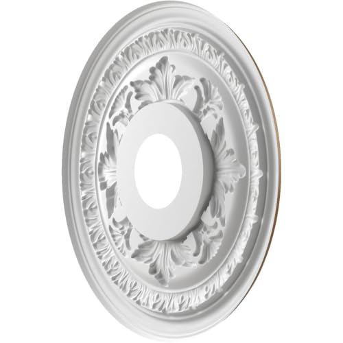 Image of Ekena Millwork CMP16BACCB Baltimore Thermoformed PVC Ceiling Medallion (Fits Canopies up to 6 1 /2 inch), 16 inchOD x 3 1 /2 inchID x 1 inchP, Metallic Champagne Bronze