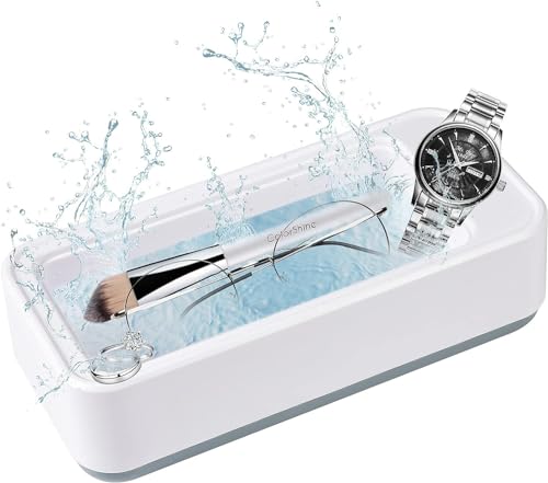 Ultrasonic Jewelry Cleaner - Protable Professional Ultrasonic Cleaner Machine for Jewelry, Ring, Silver, Retainer, Eyeglass, Watches, Coins (White)