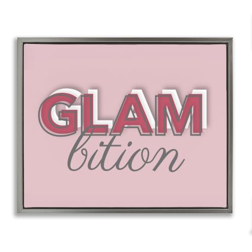 Image of 'Chic Glambition Typography Trendy Fashion Text'| Floating Frame Canvas Art
