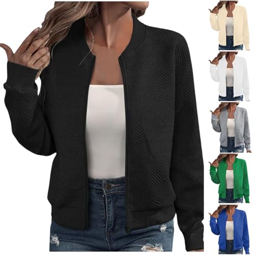 Bomberjacke Damen Frühling Leichte Blouson - Leicht Pilotenjacke Dünne...
