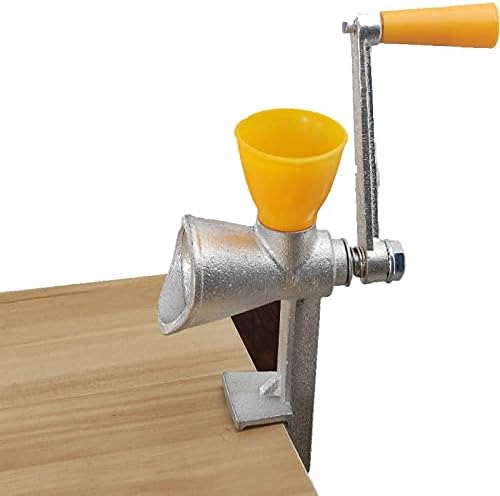 Cast Iron Hand Grinder Manual Seed Mill Spice Grinder Small Grain Mill with Plastic Hopper