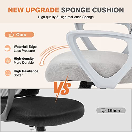 Office Chair, Desk Chair, Ergonomic Home Office Desk Chairs, Computer Chair With Comfortable Armrests, Mesh Desk Chairs With Wheels, Office Desk Chair, Mid-Back Task Chair With Lumbar Support #TOP6
