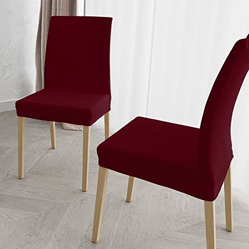 Italian Bed Linen Più Bello bielastic chaircover set, bordeaux (2 pieces), 100% polyester, STANDARD - Image 3
