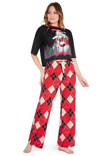 DC Comics Harley Quinn Ensemble de Pyjama Femme Long, Doux et Respirant - Cadeaux Femmes...