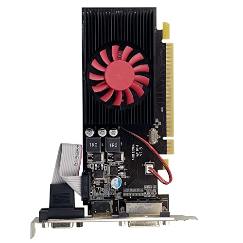 Carte Graphique R5 230 2 Go GDDR3 PCIe 2.0 avec sorties HDMI DVI VGA pour PC de bureau