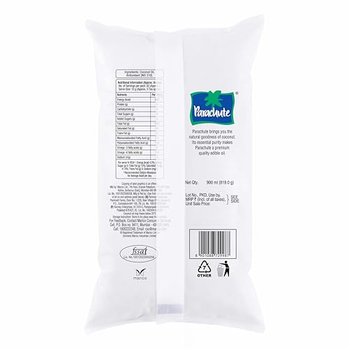 Image of Parachute 100% Pure Coconut Oil, 900ml