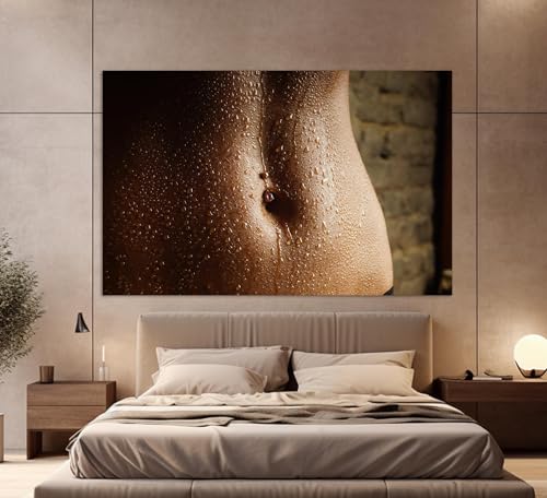Impression sur toile d'un ventre sexy de femme pour decoration murale de salon en 30x45cm