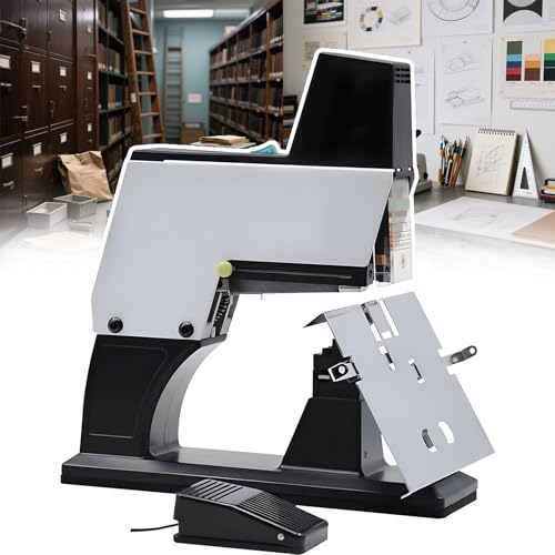 Agrafeuse électrique Robuste, relieuse à 9 Vitesses pour 40 Pages, Modes de Couture à Plat et Verticale, Machine de Bureau en métal pour Reliure Professionnelle ()