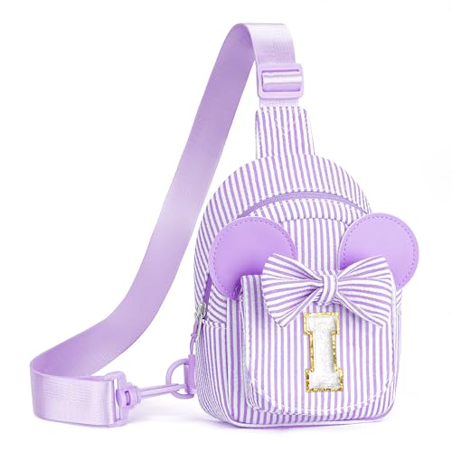 Image of Gifts for Girls, Girls Birthday Gift Girl Gift Trendy Stuff | Purple Letter Small Sling Bags for Little Girl Kids Cross Body Belt Bag Sling Bag Birthday Gifts for Sister Daughter (Purple I)