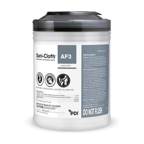 Sani-Cloth AF3, Surface Disinfecting Wipes, Fragrance Free, Alcohol-Free, Large Canister, 160 Wipes Cover