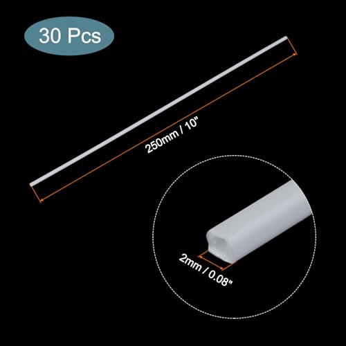 Image of MECCANIXITY 30pcs 10 inch Plastic Model Tube ABS Square Tube 0.08 inchx0.08 inch White Easy Processing for Architectural Model Making DIY