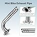 XIKOBY Upgrade Header Exhaust Pipe Kit for Predator 212cc 196cc Coleman Mini Bike CT200U BT200X B200R KT196 Go Kart 6.5HP GX160 GX200 Clone Engine Baja Warrior MB165 Massimo MB200 Performance Parts