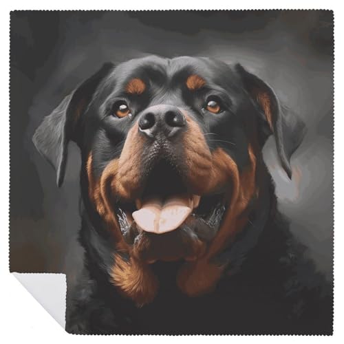 Servilletas de Tela Decorativas con Estampado de Rottweiler, Pack 4 miniatura 6