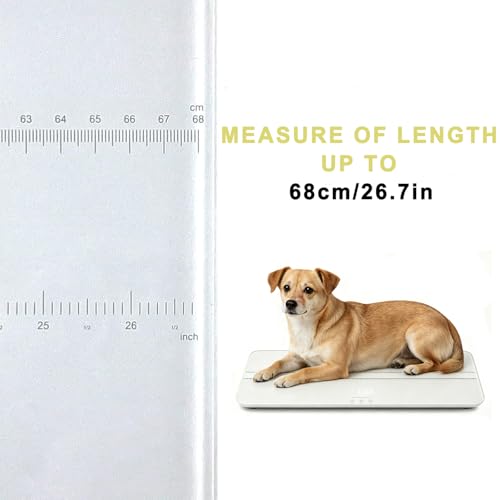 Image of Digital Pet Scale for Dogs and Cats, Large Dog Scale,Max 220lbs,Rechargeable Version, 3 Weighing Modes lbs,kg,st,Precision 10g, 27.16x12.99 Inches