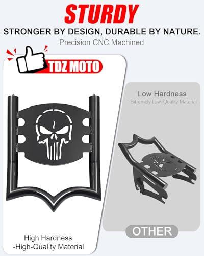 Image of Detachable Luggage Rack for Harley Touring Street Glide Road King Road Glide Electra Glide 2009-2025 (D-09-25 Black Rack-2)