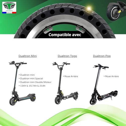 M365Lyon - Aluminium Felge, Schwarz, 8,5 x 2 Zoll, kompatibel mit Dualtron Mini, Togo und Pop Scooter, Elektro-Scooter-Rad