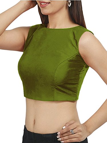 Buy Singaar Silk Saree Blouse(BLOUSE50GR2_38_Green_38) at Amazon.in