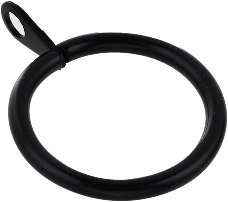 Lister Cartwright 28mm Curtain Rings Obsidian Black Metal (10x Curtain Rings)