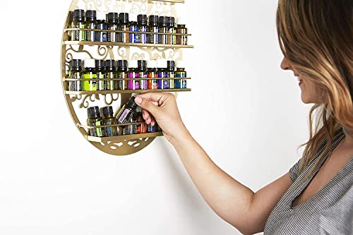 image for SoCal Buttercup Essential Oil Holder Organizer Shelf - Gold - Nail Pol