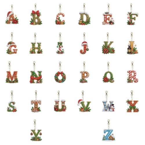 Porte-clés de Noël en diamant kit débutant pour réduire le stress par l'art