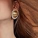 Doubnine Baroque Sun Earrings Studs Gold Statement Wedding Women Party Gift Accessories