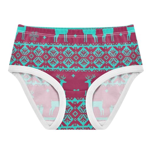 Girls Underwear Toddlers 2t Cotton Cute Panties Girl Aesthetic Briefs Kids Undies Teal Nordic Deer
