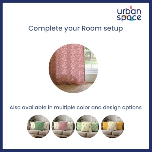 Image of Urban Space Decorative Cotton Cushion Cover Set of 3, 16 Inch X 16 Inch Cushion Covers for Sofa, Bedroom, Living Room (Canopy Clay Pink, Cushion Cover 40Cm X 40Cm, Set of 3)