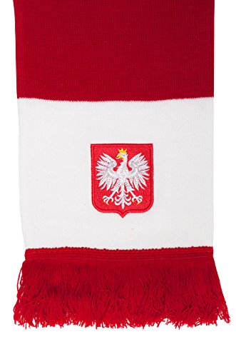 Poland Polska Embroidered Fashion Knit Bar Scarf4