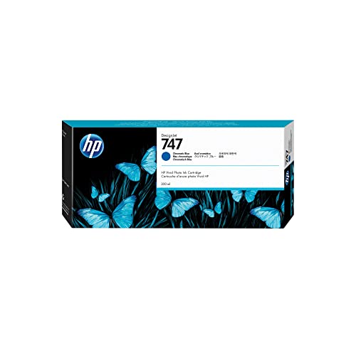 HP 747 Bleu Chromatique, Cartouche Encre Originale