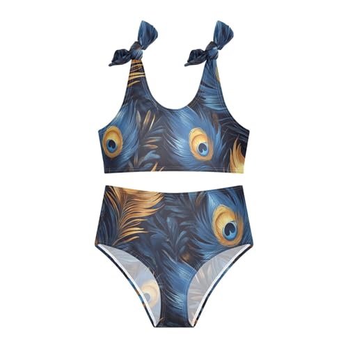 KLL Hand Drawing Camouflage Wavy Girl Two Pieces Bikini Sets Scoop Neck Swimsuits Swimwear Cute Shoulder Strap3