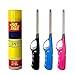 UR CHOICE 3-Pack BBQ Refillable Multicolour Safety Candle Fire Lighters with Free Clipper Gas Refill Bottle | Outdoor BBQ Essentials
