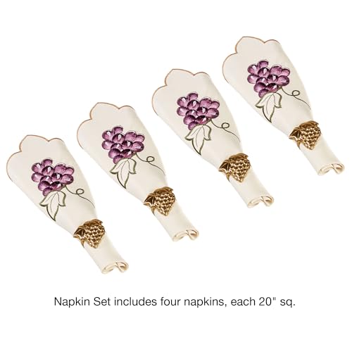 Servilletas de Tela Bordadas Touch of Class Pack de 4 miniatura 3