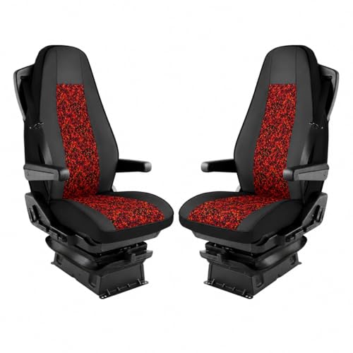 Housses de siège pour Volvo FH4 FH5 peluche danoise rouge cabine routier