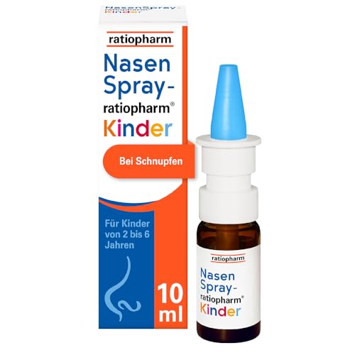 NasenSpray-ratiopharm Kinder: Schnelle Hilfe bei kleinen Schnupfennasen. Abschwellendes Nasenspray für Kinder 10 ml