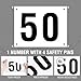 Hanaive 500 Pieces Running Bib Numbers with Safety Pins for Marathon Sports Competition Events Tearproof Waterproof, 6 x 7.5 Inch (1-500 Number)