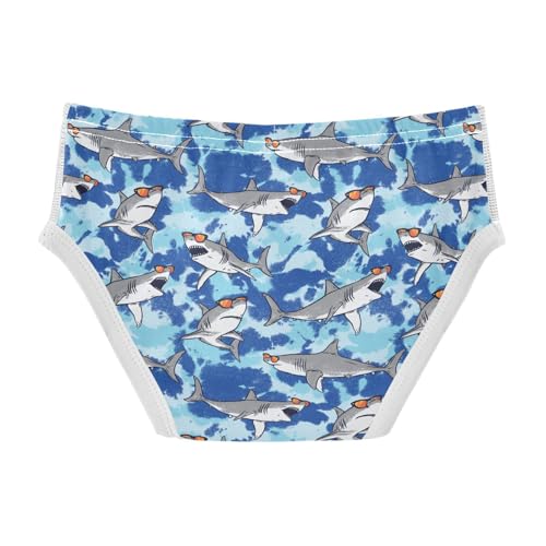 Boys' Underwear Cotton Little Boys Shark Cartoon Briefs Soft Toddler Underwear 2T-8Y2