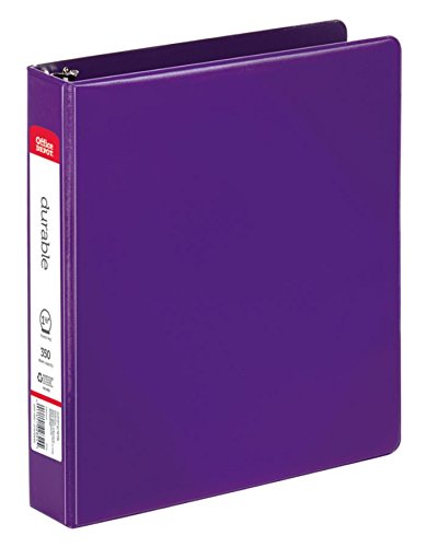 Office Depot Nonstick Round-Ring Binder, 1 1/2in. Rings, 100% Recycled, Purple, OD02846