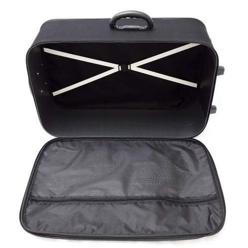 Mala Viagem Bordo Mão Pequena Paiva 2 Rodinhas Medidas ANAC 55x35x25cm (Preto)