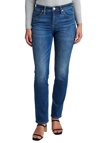 Jag Jeans Women's Petite Ruby Mid Rise Straight Leg Jeans