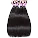 Flady Malaysian Hair 4 Bundles 8A Virgin Unprocessed Straight Human Hair 16 18 20 22inch Malaysian Straight Hair Natural Black Color