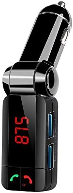 YASOKO BC06S Upgrade Wireless FM Transmitter In-Car Bluetooth Receiver Wireless Adapter Bluetooth Car Kit With Hands-Free calling Current and voltage test Dual USB car Charger